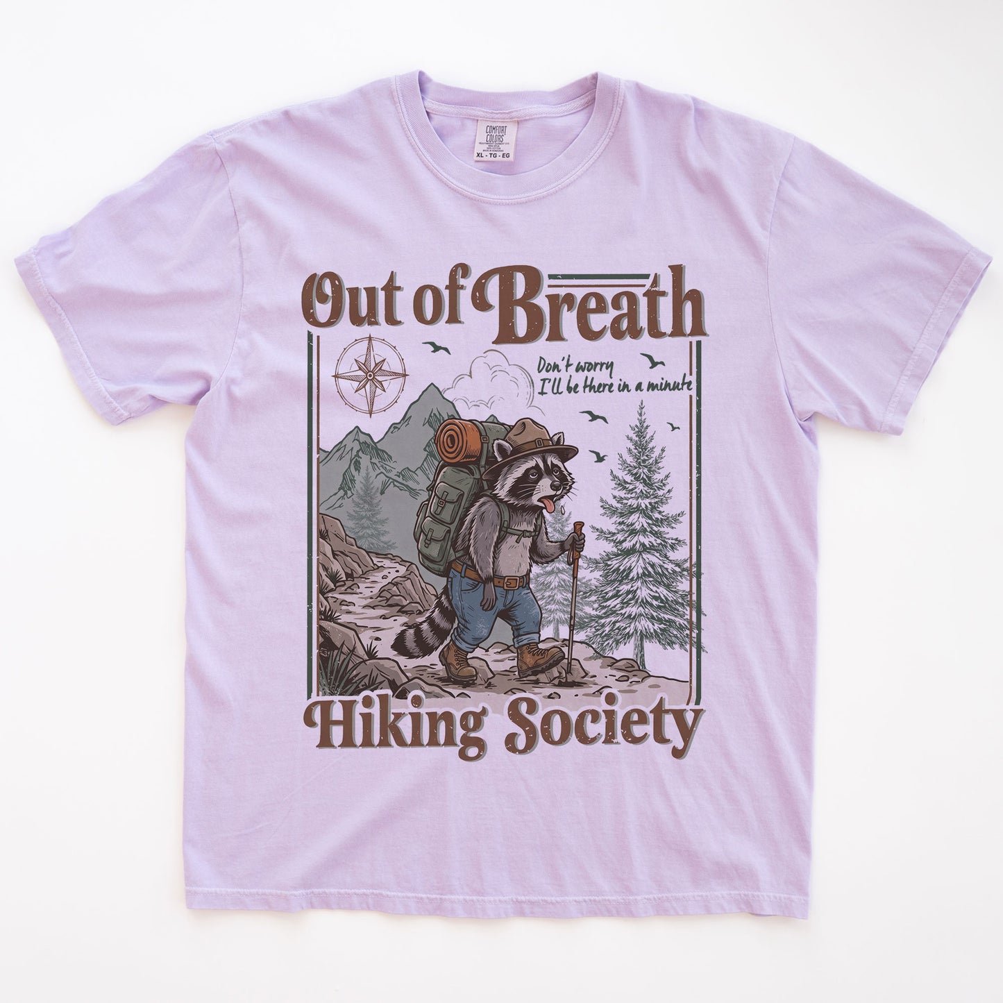 Funny Raccoon Hiking T-shirt