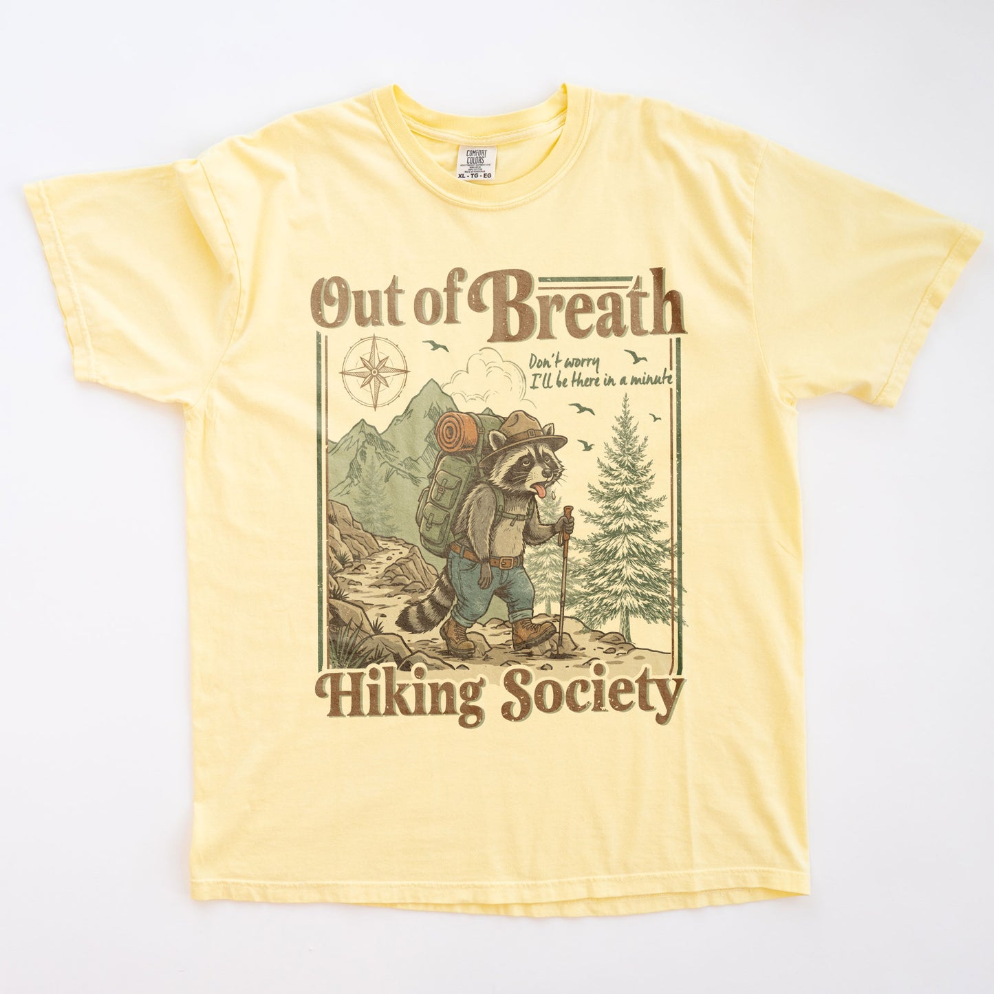 Funny Raccoon Hiking T-shirt