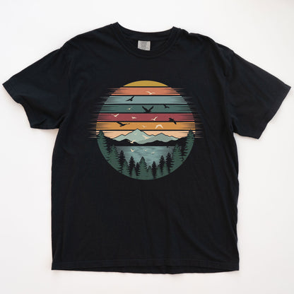 Retro Forest Themed T-shirt