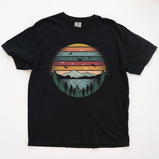 Retro Forest Themed T-shirt