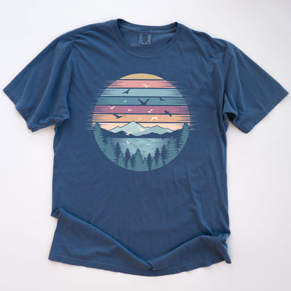 Retro Forest Themed T-shirt