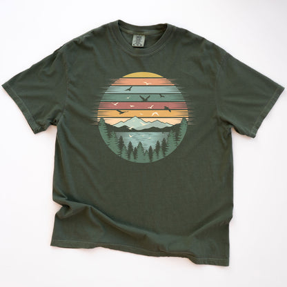 Retro Forest Themed T-shirt