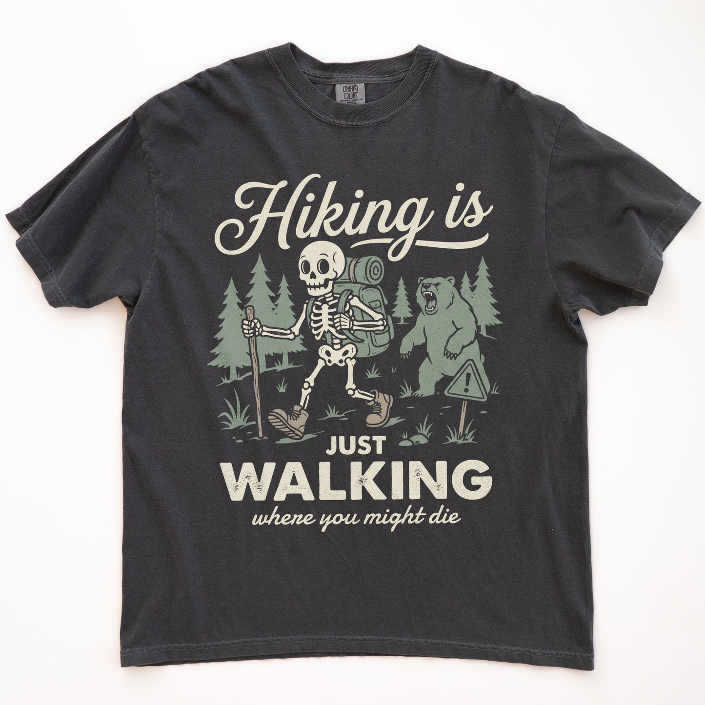 Funny Skeleton Hiking T-shirt